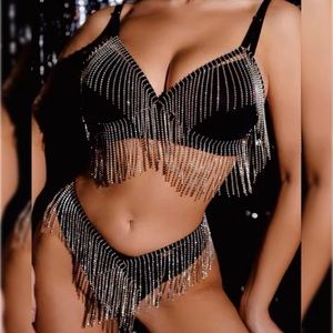Incanto Cristall Rhinestone Bra and Thong Set